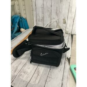 Nike SQUARE CUBE Insulated Lining Lunch Box Bag Shoulder Strap Black